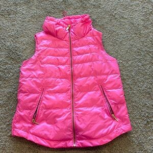 Lilly Pulitzer Hot Pink Quilted Puffer Vest